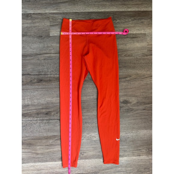 Nike Dri-Fit Women's Athletic Leggings Bright Orange High Rise Workout Small - Picture 10 of 12